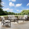 KO6009BZ-OL Cream 4 Piece Outdoor Patio Furniture Set - Kaplan