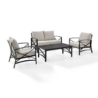 KO6009BZ-OL Cream 4 Piece Outdoor Patio Furniture Set - Kaplan-3
