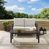 KO60010BZ-OL Kaplan Cream and Bronze Loveseat and Table Set
