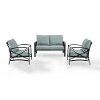 KO60011BZ-MI 3 Piece Mist Gray Outdoor Patio Seating Set - Kaplan