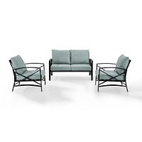 KO60011BZ-MI 3 Piece Mist Gray Outdoor Patio Seating Set - Kaplan