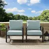 KO60013BZ-MI Kaplan Blue Mist and Bronze Patio Armchairs, Set of 2