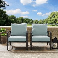 KO60013BZ-MI Set of 2 Oiled Bronze Outdoor Patio Arm Chairs - Kaplan-2