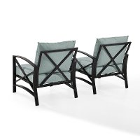 KO60013BZ-MI Set of 2 Oiled Bronze Outdoor Patio Arm Chairs - Kaplan-4