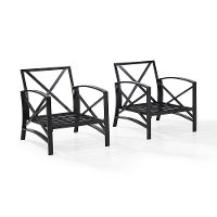 KO60013BZ-MI Set of 2 Oiled Bronze Outdoor Patio Arm Chairs - Kaplan-5