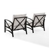 KO60013BZ-OL Set of 2 Oiled Bronze Outdoor Patio Arm Chairs - Kaplan-4