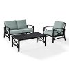 KO60014BZ-MI 3 Piece Mist Gray Outdoor Patio Seating Set - Kaplan