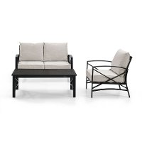 KO60014BZ-OL Cream 3 Piece Outdoor Patio Furniture Set - Kaplan-3