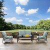 KO60015BZ-MI 5 Piece Mist Gray Outdoor Patio Seating Set - Kaplan