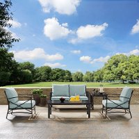 KO60015BZ-MI 5 Piece Mist Gray Outdoor Patio Seating Set - Kaplan