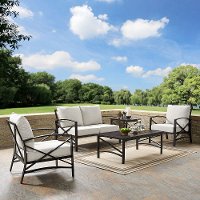 KO60015BZ-OL 5 Piece Oatmeal Outdoor Patio Seating Set - Kaplan