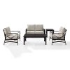 KO60015BZ-OL 5 Piece Oatmeal Outdoor Patio Seating Set - Kaplan-4