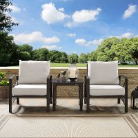 KO60016BZ-OL 3 Piece Cream Outdoor Patio Set - Kaplan