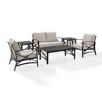 KO60017BZ-OL Oatmeal 6 Piece Outdoor Patio Furniture Set - Kaplan-5
