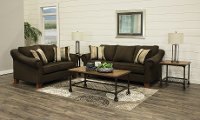 Casual Classic Chocolate Brown 2 Piece Living Room Set - Rialto