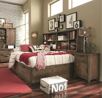 Rustic Brown Full Size Lounge Bed - Fulton County-2