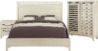 Rustic Contemporary Linen 5 Piece Queen Bedroom Set - Bohemian