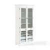 KF33001WH Tall Slim White China Cabinet - Alexandria-4