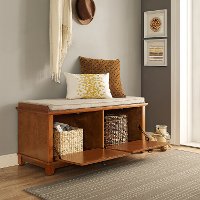 CF6009-WO Warm Oak Entryway Bench - Alder-2