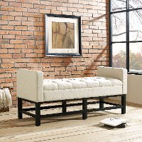 CF6013-CR Cream Upholstered Bench - Claremont