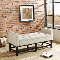 CF6013-CR Cream Upholstered Bench - Claremont-3