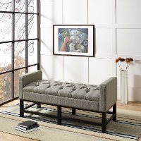 CF6013-SH Shadow Gray Upholstered Bench - Claremont-3