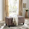 CF6014-BO Bourbon Brown Upholstered Bench - Desmond