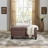 CF6014-BO Bourbon Brown Upholstered Bench - Desmond-2