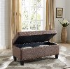 CF6014-BO Bourbon Brown Upholstered Bench - Desmond-3