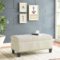 CF6014-CR Cream Upholstered Bench - Desmond
