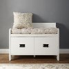 CF6017-WH Distressed White Entryway Bench - Fremont