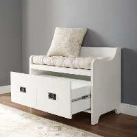 CF6017-WH Distressed White Entryway Bench - Fremont-3