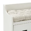 CF6017-WH Distressed White Entryway Bench - Fremont-4