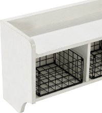 CF6018-WH Distressed White Entryway Shelf - Fremont-6
