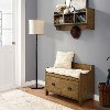 KF60003CO Coffee Two Piece Entryway Bench and Shelf - Fremont