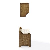 KF60003CO Coffee Two Piece Entryway Bench and Shelf - Fremont-5