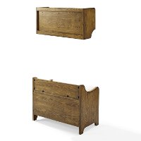 KF60003CO Coffee Two Piece Entryway Bench and Shelf - Fremont-6