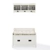 KF60003WH Distressed White Two Piece Entryway Bench and Shelf - Fremont-5