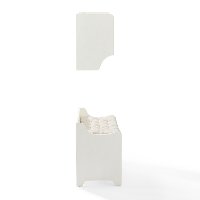 KF60003WH Distressed White Two Piece Entryway Bench and Shelf - Fremont-6