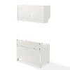 KF60003WH Distressed White Two Piece Entryway Bench and Shelf - Fremont-7