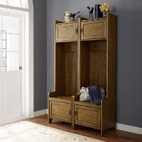 KF60004CO Coffee Entryway Tower (Set of Two) - Fremont