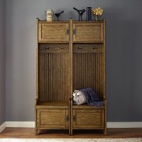 KF60004CO Coffee Entryway Tower (Set of Two) - Fremont-2