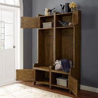 KF60004CO Coffee Entryway Tower (Set of Two) - Fremont-3