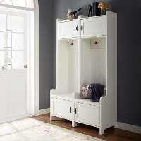 KF60004WH Distressed White Entryway Tower (Set of Two) - Fremont