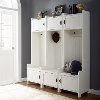 KF60005WH Distressed White Entryway Tower (Set of Three) - Fremont