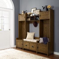 KF60006CO Coffee 4 Piece Entryway Wall Unit - Fremont