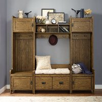 KF60006CO Coffee 4 Piece Entryway Wall Unit - Fremont-2