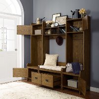 KF60006CO Coffee 4 Piece Entryway Wall Unit - Fremont-3