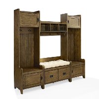 KF60006CO Coffee 4 Piece Entryway Wall Unit - Fremont-4