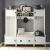 KF60006WH Distressed White 4 Piece Entryway Wall Unit - Fremont-2